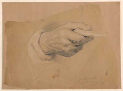 Tegning, studie til "Communion of t", 1844 af Daniel Huntington