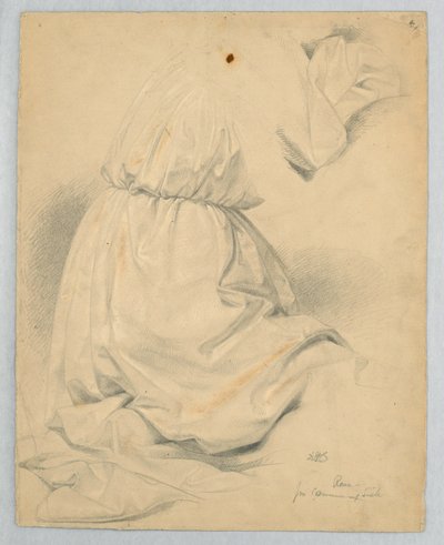 Tegning, studie til "Communion of t", 1846 af Daniel Huntington