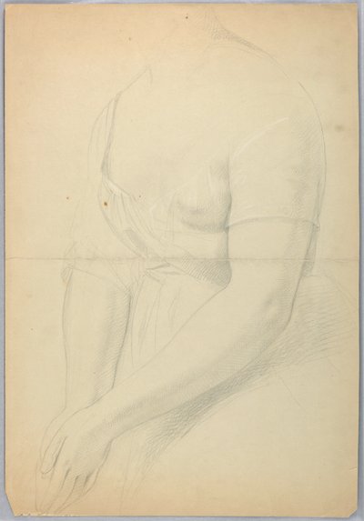 Tegning, studie til duplikat af "C", 1850 af Daniel Huntington