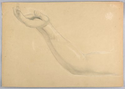 Tegning, studie til duplikat af "C", 1850 af Daniel Huntington