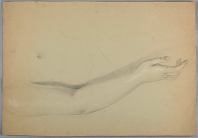 Tegning, studie til duplikat af "C", 1850 af Daniel Huntington