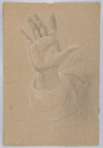 Tegning, studie til "Early Christia", 1839-40 af Daniel Huntington