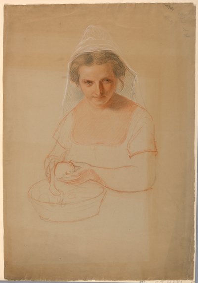 Tegning, studie til "Ichabod Crane", 1861 af Daniel Huntington
