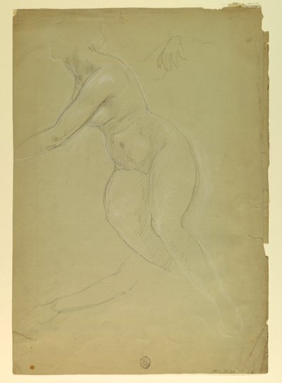 Tegning, studie til "Justice and Pe", 1886 af Daniel Huntington