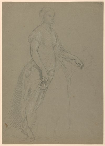 Tegning, studie til "Martha Washington Reception", 1860 af Daniel Huntington