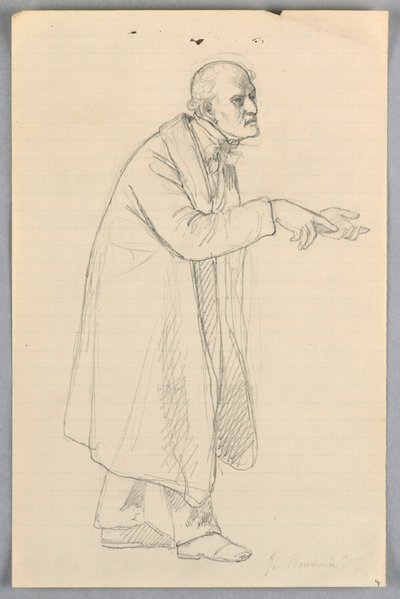 Tegning, studie til "Videnskabelig gruppe", 1858 af Daniel Huntington