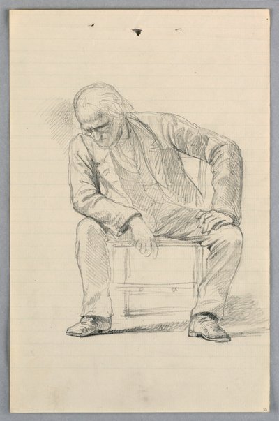 Tegning, studie til "Videnskabelig gruppe", 1858 af Daniel Huntington