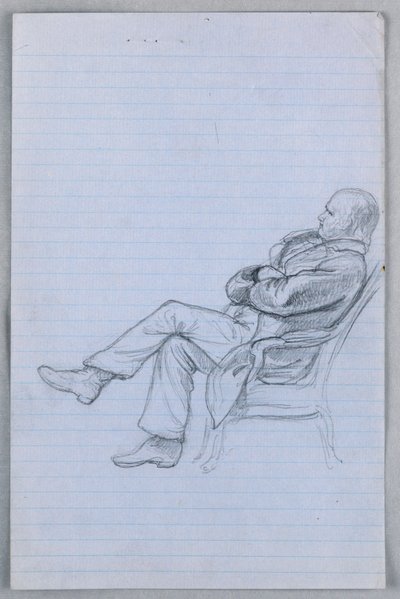 Tegning, studie til "Videnskabelig gruppe", 1858 af Daniel Huntington