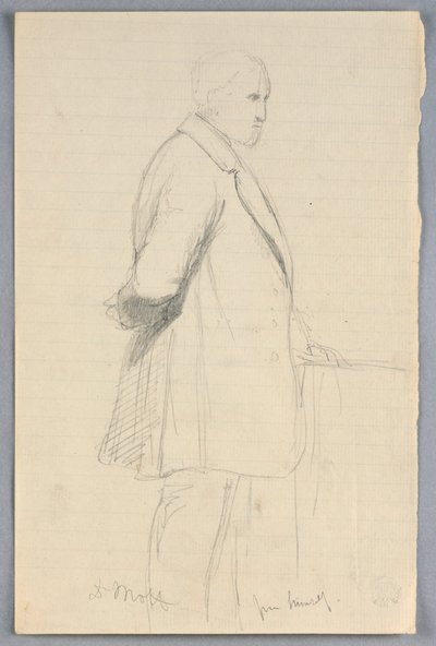 Tegning, studie til "Videnskabelig gruppe", 1858 af Daniel Huntington