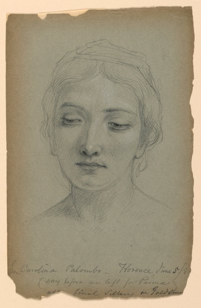Tegning, studie til "Guldsmeden", 5. juni 1883 af Daniel Huntington