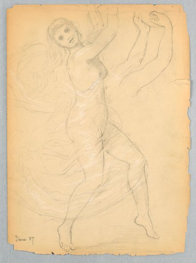 Tegning, studie til National Ac, juni 1868 af Daniel Huntington