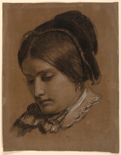 Tegning, Kunstnerens hustru Sophie, 1853 af Daniel Huntington