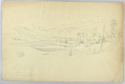 Franconia Notch fra Pemigewasset-floden nær Grafton House af Daniel Huntington
