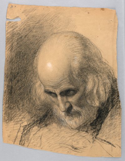 Studie til "A Lesson of Charity" af Daniel Huntington
