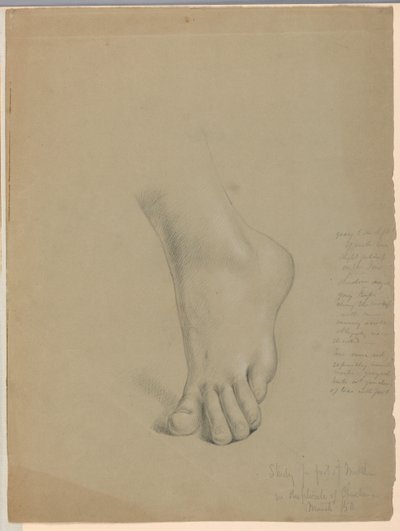 Studie for Foot of Matthew i "Christiana og hendes børn" af Daniel Huntington