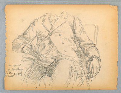 Studie til Portrait of Hon. Robert C. Winthrop for Historical Society, Mass. af Daniel Huntington