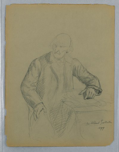 Studie til et portræt af Albert Gallatin, siddende af Daniel Huntington