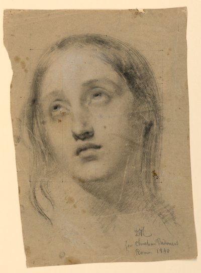 Studie af leder for "tidlige kristne fanger" af Daniel Huntington