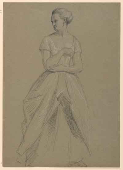 Undersøgelse af fru Bingham for "The Republican Court" (Lady Washingtons receptionsdag) af Daniel Huntington