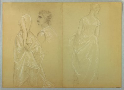 Undersøgelse af fru Winthrop til "Lady Washingtons receptionsdag" af Daniel Huntington