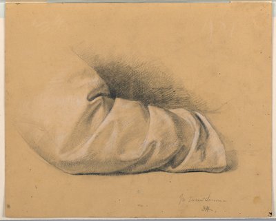 Studie af ærmet til "Sacred Lesson" af Daniel Huntington