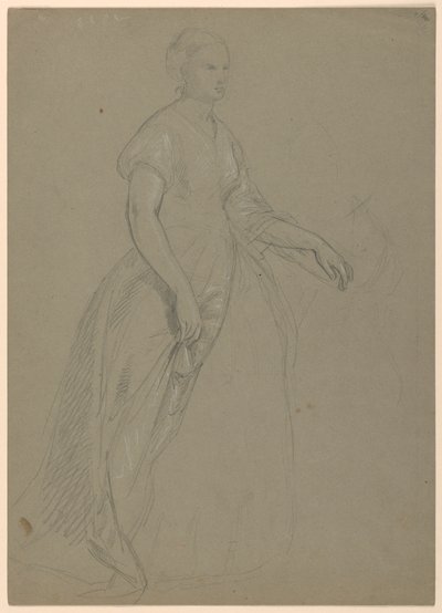 Undersøgelse af stående kvinde for "The Republican Court" (Lady Washingtons receptionsdag) af Daniel Huntington