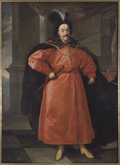 Jean II Casimir Vasa, roi de Pologne et grand duc de Lituanie - Portræt af John II Casimir Vasa (1609-1672), konge af Polen, af Schultz, Daniel, den yngre (1615-1683). Olie på lærred. Mål: 210x154 cm. Nationalmuseum Stockholm af Daniel Jerzy Schultz