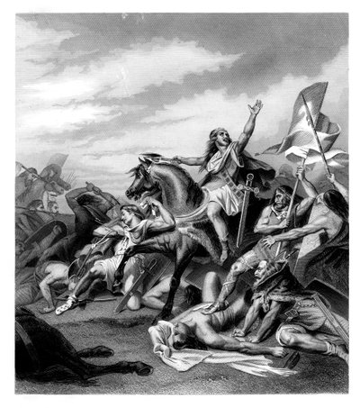 Slaget ved Tolbiacum, 496 AD, 1875 af Daniel John Pound