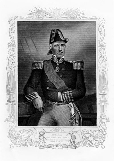 Edmund Lyons, 1. Baron Lyons, kommandør for Sortehavsflåden, 1800-tallet. af Daniel John Pound
