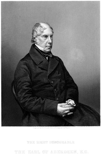 George Gordon, 4. jarl af Aberdeen 1784-1860, skotsk statsmand, c1860. af Daniel John Pound
