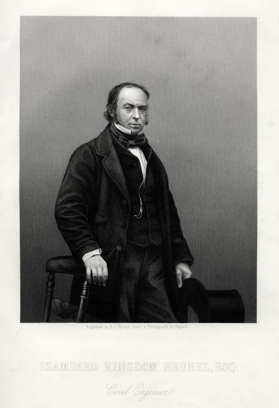 Isambard Kingdom Brunel, britisk ingeniør, c1880. af Daniel John Pound