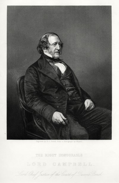John Campbell, 1st Baron Campbell, britisk liberal politiker og advokat, c1880 af Daniel John Pound