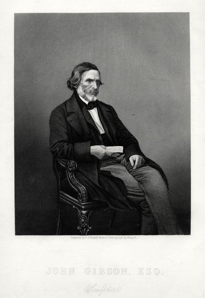 John Gibson, 1790-1866, britisk billedhugger, c1880. af Daniel John Pound