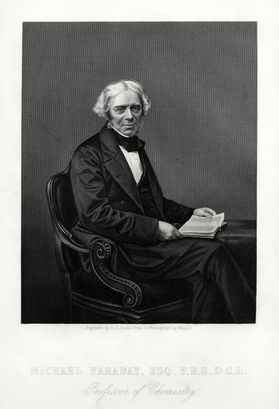 Michael Faraday, britisk videnskabsmand, c1880 af Daniel John Pound