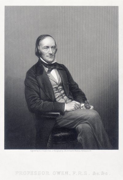 Sir Richard Owen, engelsk zoolog, c1860. af Daniel John Pound