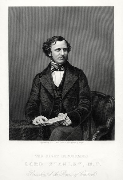 The Right Honorable Edward Henry Stanley, 15. jarl af Derby, britisk statsmand, c1880. af Daniel John Pound