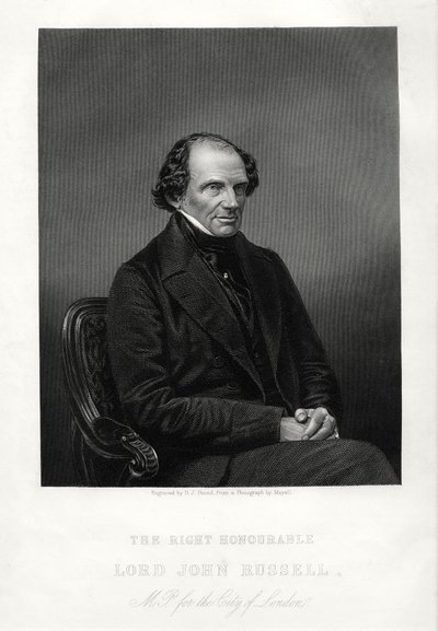 The Right Honorable John Russell, 1st Earl Russell, britisk liberal statsmand, c1880 af Daniel John Pound
