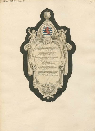 Mindesmærke for Francis Stratford fra Acton Church af Daniel Lysons