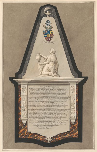 Mindesmærke for Fysh Deburgh fra Drayton Church af Daniel Lysons