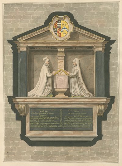 Mindesmærke for Michael Gardiner og Margarita Browne fra Greenford Church af Daniel Lysons