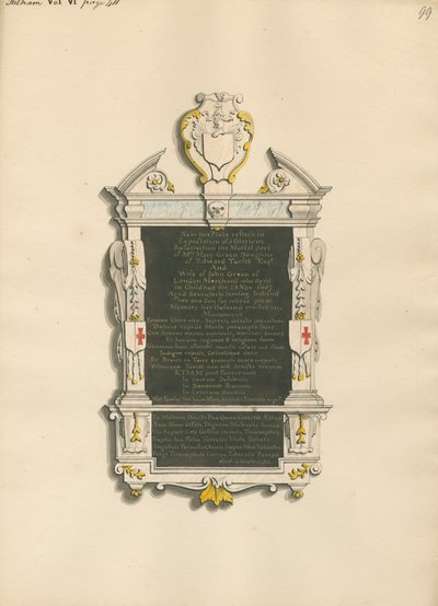 Mindesmærke for fru Mary Green af Daniel Lysons