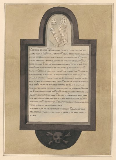 Mindesmærke for Sir George Carey fra Drayton Church af Daniel Lysons