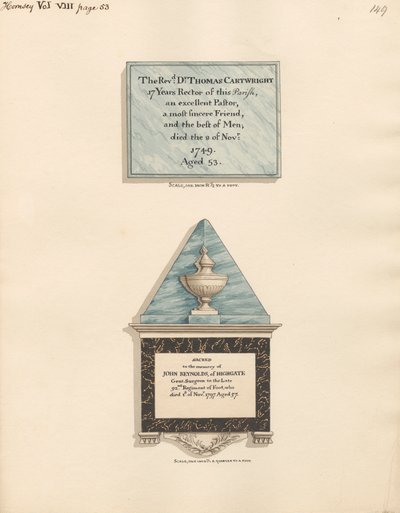 Mindesmærke for Thomas Cartwright og John Reynolds af Daniel Lysons