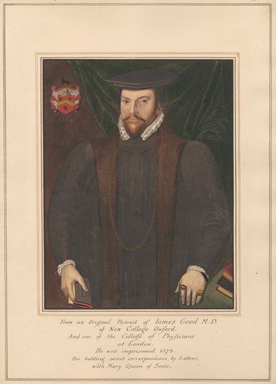 Portræt af James Good, M.D. fra New College Oxford af Daniel Lysons