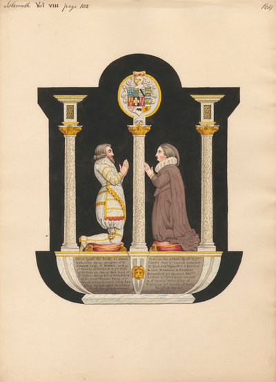 Dame Katherine Darcys grav fra Isleworth Church af Daniel Lysons