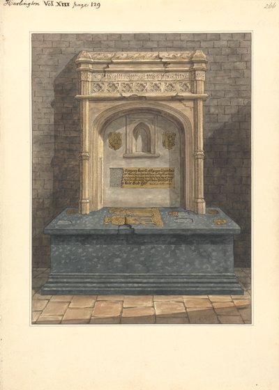 Graven af Gregory Lovell og hans kone Anne, Harlington Church af Daniel Lysons