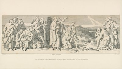 En brændende stjerne dukker op i England, der er tegn på katastrofe, og bliver apostroferet af munken af Malmesbury af Daniel Maclise