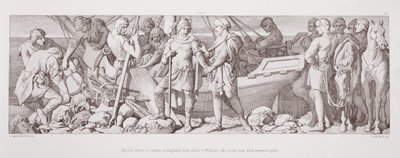 Harold, der er ved at vende tilbage til England, siger farvel til William, som fylder ham med afskedsgaver, fra 