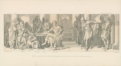 Harolds fangenskab annonceret til William af Normandiet, som er informeret om, at Guy af Ponthieu kræver løsesum for ham af Daniel Maclise