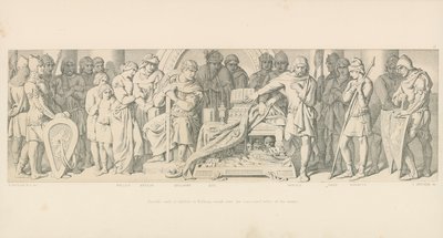 Harolds troskabsed til William, svoret over de helliges skjulte relikvier af Daniel Maclise